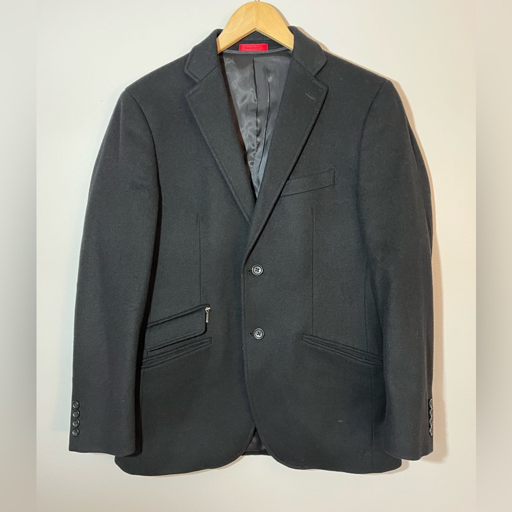 Sak’s Fifth Avenue Men’s Wool/Cashmere Trim Fit Black Classic  Blazer Size M
